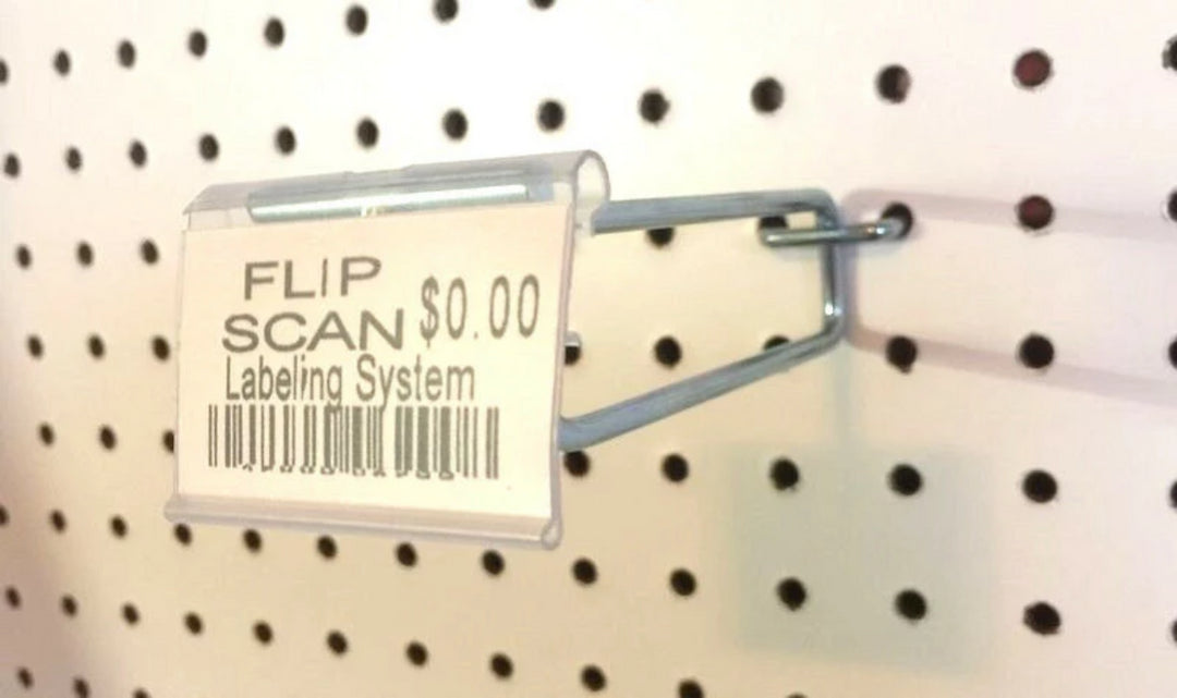 Retail Shelving Hooks  8 inch Flip Scan Hook-Straight Entry Hook
